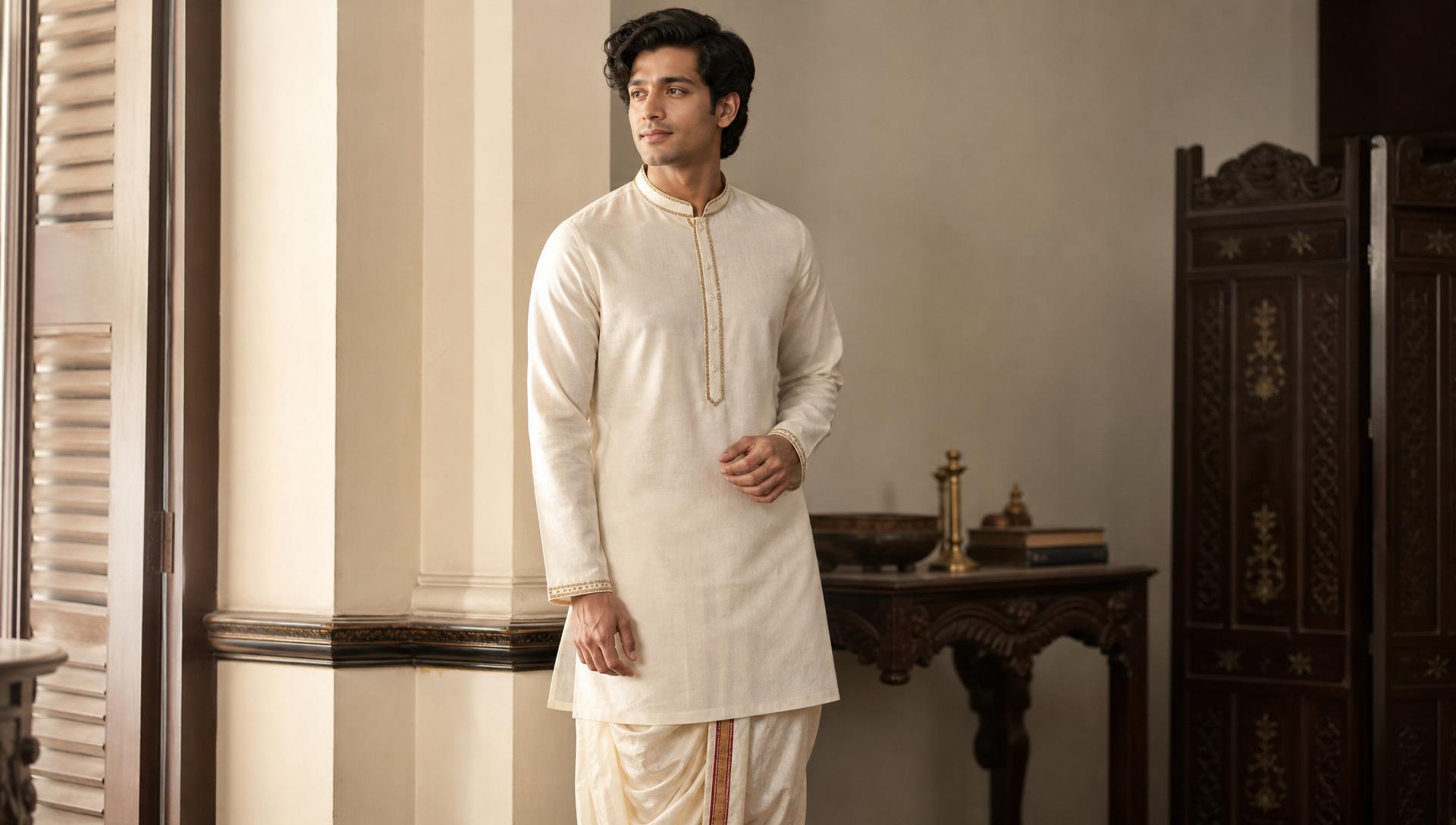 Men's Wear — Dhoti, Panjabi and Silk Kurta from P. C. Dhar & Sons